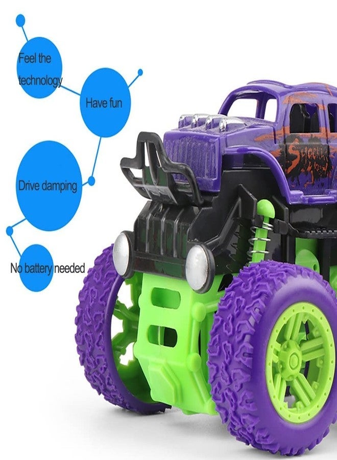 MKY® Monster Truck Toys for Kids Friction Powered Monster Truck Car Toy for Baby Push & Go Toys 4wd Monster Truck Combo Set for Boys & Girls (Pack of 2 Piece Random Color) - Image 4
